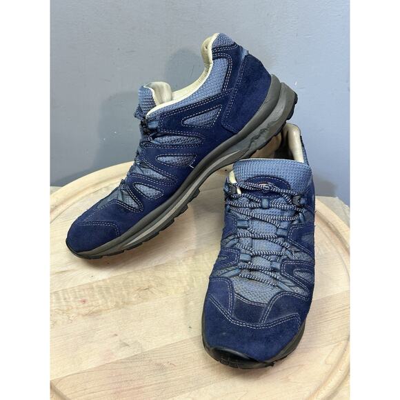 Lowa Jannu‎ Lo Mens US 13 M Blue Suede Waterproof Hiking Shoes - Picture 1 of 12